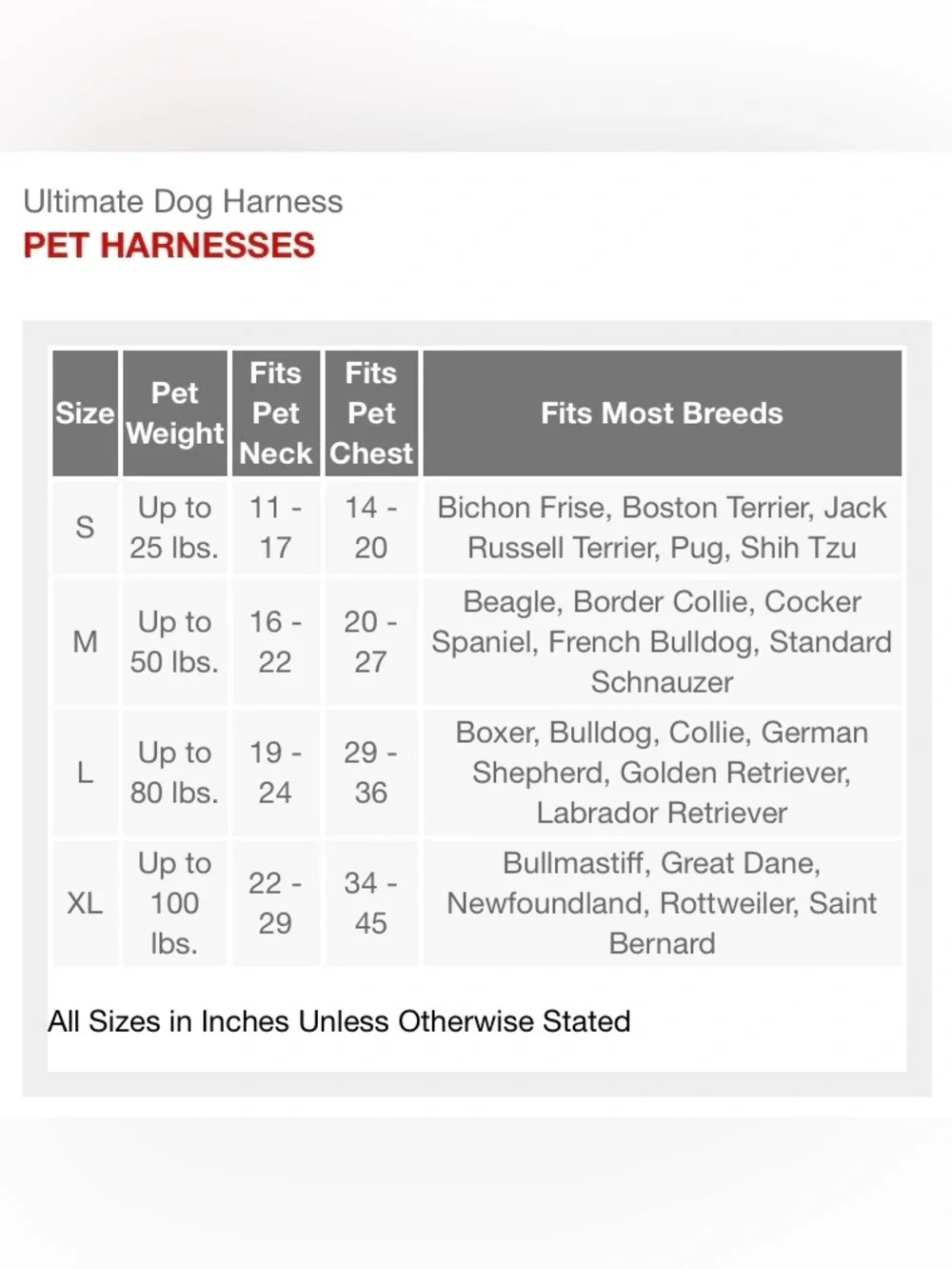 Small Dog Harness - <=25lbs